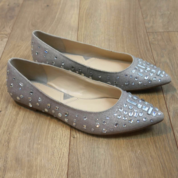 Adrienne Vittadini Shoes - Adrienne Vittadini Pointed Toe Jeweled Flats Size 7.5